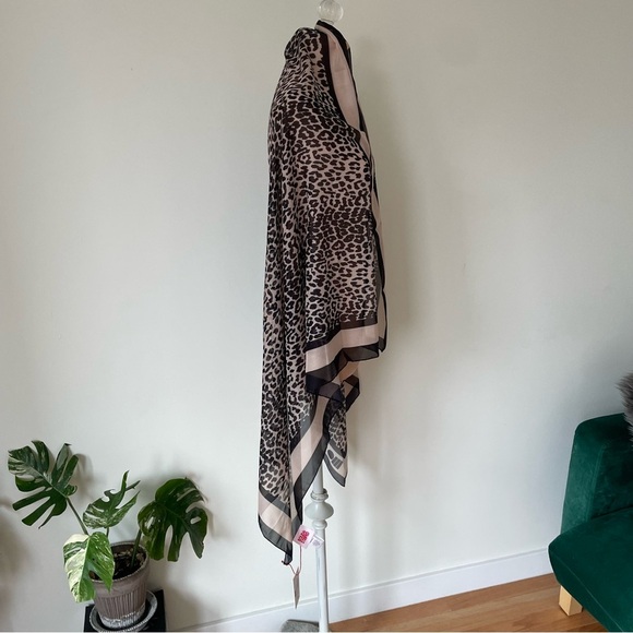 Solid & Striped Pareo Leopard Print Polyester Wrap Coverup Sarong Scarf NWT OS - Picture 8 of 12
